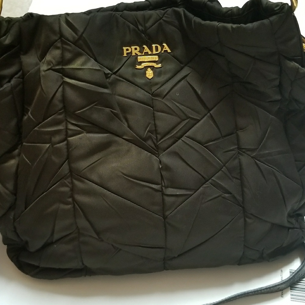 NEVER USED Brown Quilted Tessuto PRADA HANDBAG